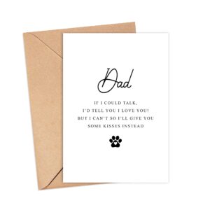 Emily gift Funny Dog Dad Birthday Card - Fathers Day Card From The Dog - Joke Dog Dad Card For Fathers Day - Best Dog Dad Ever Card