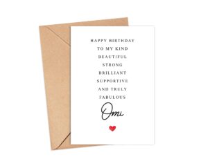 omi birthday card poem - amazing omi gift - birthday card omi - special omi birthday card - birthday card for omi