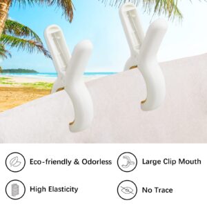 12PCS Beach Towel Clip, SHAIDOJIO Clothes Pins, Heavy Duty Laundry Clothes Clips, Blanket Quilt Drying Clip, Strong Grip Holder Clamp to Keep Your Towel, Clothes, Blankets from Blowing Away