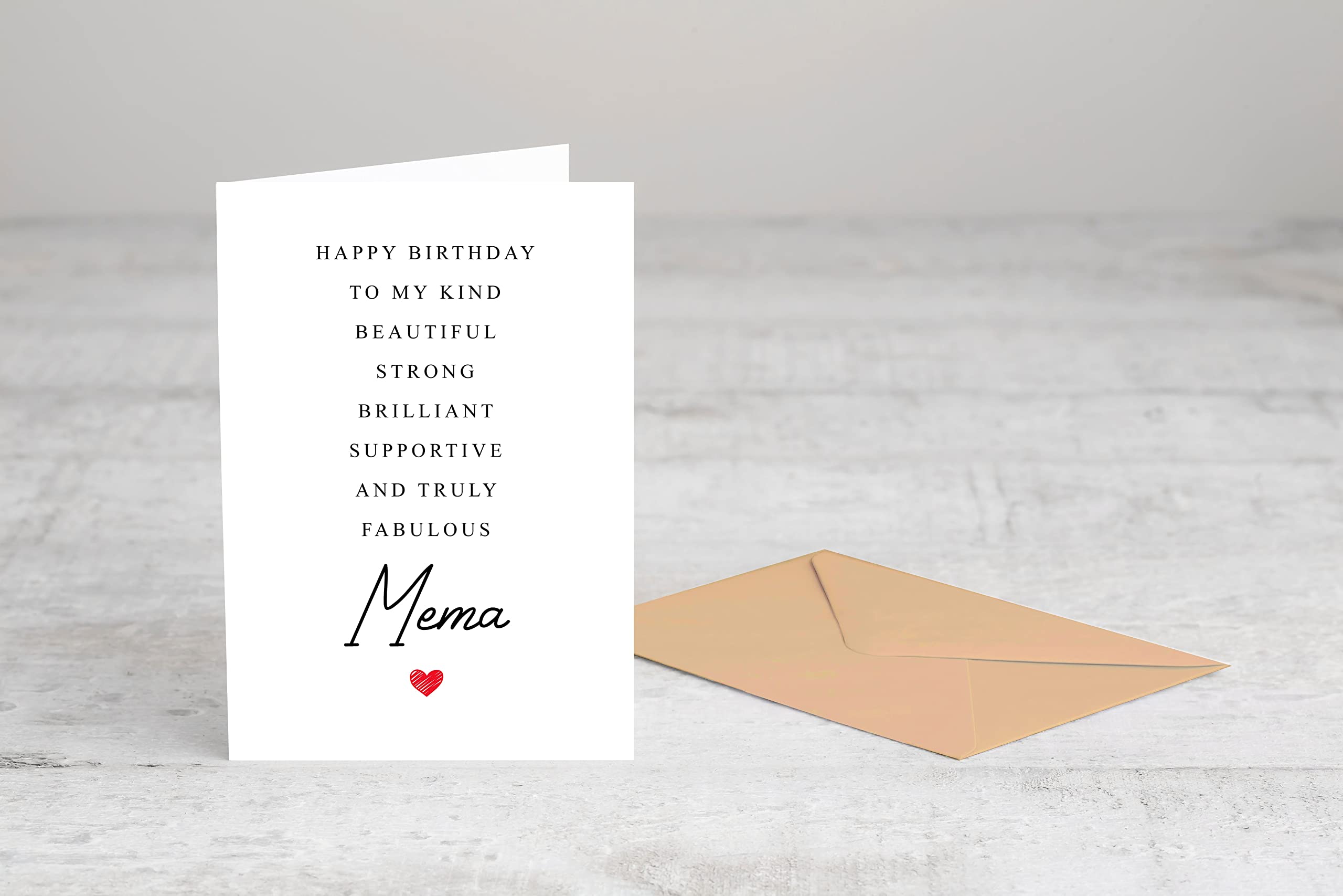 Mema Birthday Card Poem - Amazing Mema Gift - Birthday Card Mema - Special Mema Birthday Card - Birthday Card For Mema