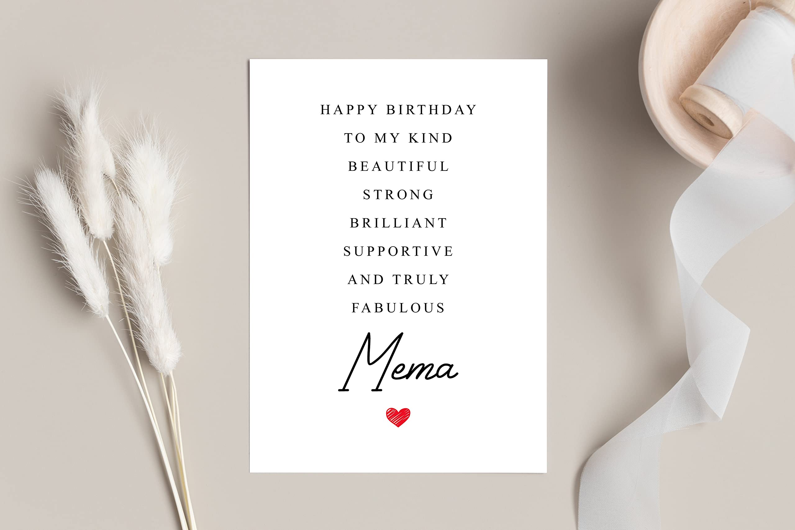 Mema Birthday Card Poem - Amazing Mema Gift - Birthday Card Mema - Special Mema Birthday Card - Birthday Card For Mema