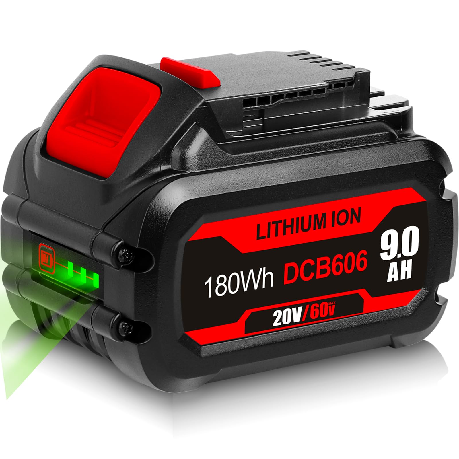 TenHutt 9.0Ah Replace Battery for Dewalt Flexvolt 20V/60V Battery MAX for Dewalt 20V 60V Cordless Power Tools DCB606 DCB612 DCB206 DCB204 Li-ion Battery【3rd-Version】