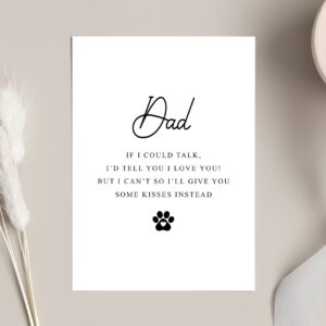 Emily gift Funny Dog Dad Birthday Card - Fathers Day Card From The Dog - Joke Dog Dad Card For Fathers Day - Best Dog Dad Ever Card