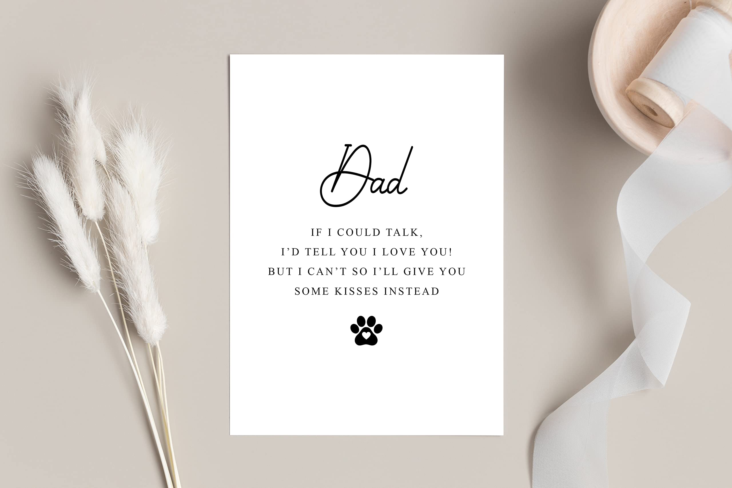 Emily gift Funny Dog Dad Birthday Card - Fathers Day Card From The Dog - Joke Dog Dad Card For Fathers Day - Best Dog Dad Ever Card