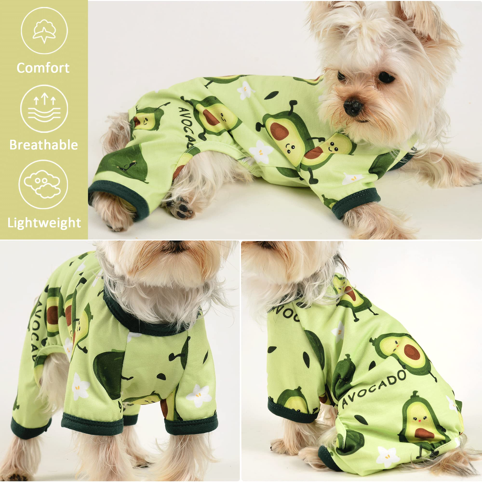 Dog Pajamas Kiwi Puppy Apparel Doggie Outfits Pet Clothes Cat Pjs for Small Dog Boy Girl Small Dog Pajamas