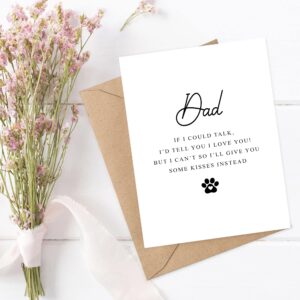 Emily gift Funny Dog Dad Birthday Card - Fathers Day Card From The Dog - Joke Dog Dad Card For Fathers Day - Best Dog Dad Ever Card