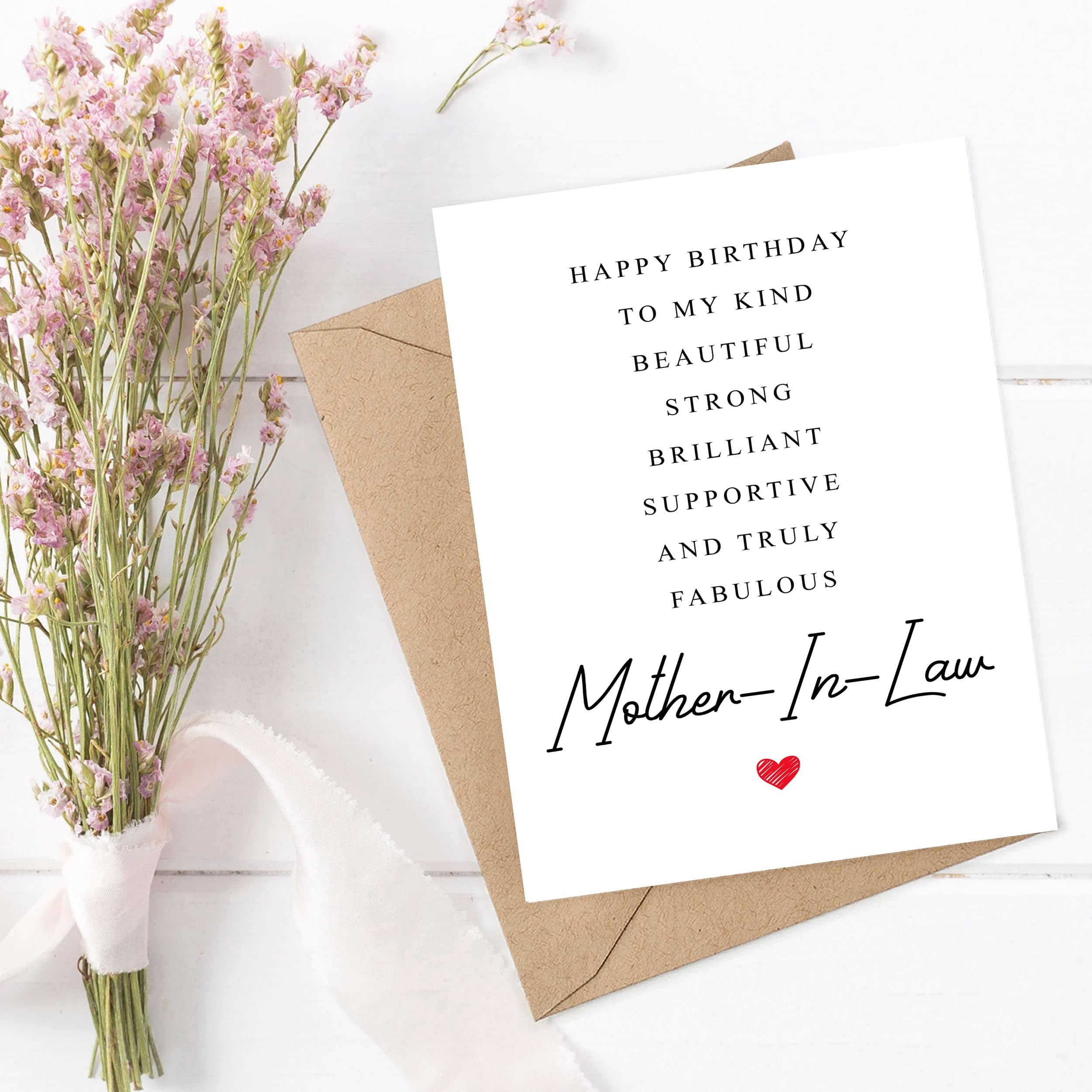 Mother-In-Law Birthday Card Poem - Amazing Mother-In-Law Gift - Birthday Card Mother-In-Law - Special Mother-In-Law Birthday Card - Birthday Card For Mother-In-Law