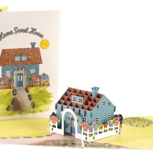 iGifts And Cards Home Sweet Home 3D Pop Up Greeting Card - Cool Housewarming Present, House Surprise Gift, Homeowner Appreciation, Homecoming Celebration, Welcome Neighbor, Moving Announcement - 6x8