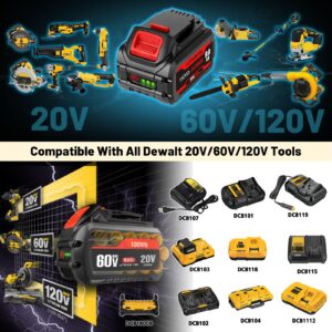 TenHutt 9.0Ah Replace Battery for Dewalt Flexvolt 20V/60V Battery MAX for Dewalt 20V 60V Cordless Power Tools DCB606 DCB612 DCB206 DCB204 Li-ion Battery【3rd-Version】