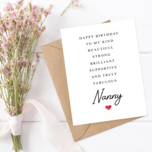 Nanny Birthday Card Poem - Amazing Nanny Gift - Birthday Card Nanny - Special Nanny Birthday Card - Birthday Card For Nanny