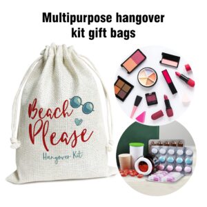 Hangover Kit Bags, With Drawstring Gift Bag, for Bridal Shower, Wedding, Travel, Bachelorette Party Survival Recovery Kit Bag, Decorations, Supplies (6"X 8") 5 Pcs -kit071