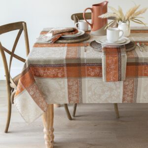 Benson Mills Heirloom Harvest Yarn Dyed Jacquard Fabric Table Cloth, Fall, Harvest and Thanksgiving Tablecloth (60" X 84" Rectangular, Heirloom Harvest)