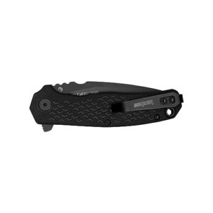 Kershaw Conduit Folding Pocket Knife, 2.9 inch Assisted Opening Blade, Black Spearpoint Blade, Liner Lock, Pocketclip,grey