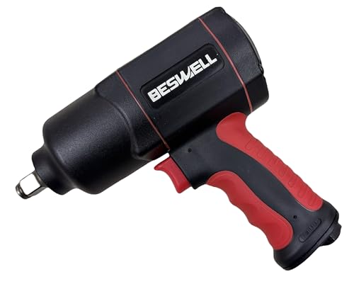 BESWELL-1180 Ft.lbs Max Loosen Torque 1/2" Regular Size Twin Hammer Air Impact Wrench-BW-112BN