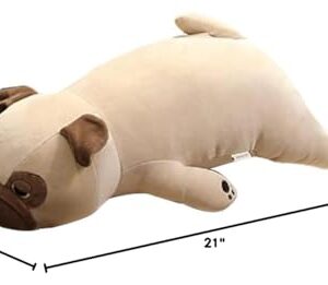 Seyomi Pug Stuffed Animal,21.6 Inches Soft French Bulldog Plush Pillow Pet,Cute Dog Hugging Toys Gifts for Kids & Adults