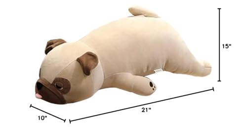 Seyomi Pug Stuffed Animal,21.6 Inches Soft French Bulldog Plush Pillow Pet,Cute Dog Hugging Toys Gifts for Kids & Adults