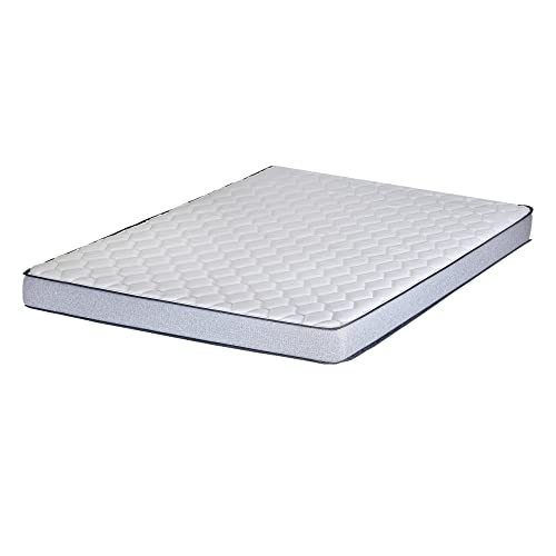 Wayton, 5/7/8/10 Inch Medium Firm High Density Foam Mattress, Comfortable Mattress for Cooler Sleep Supportive & Pressure Relief, Queen, White