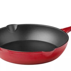 Member's Mark 2-Piece Enamel Cast Iron Skillet Set, Red