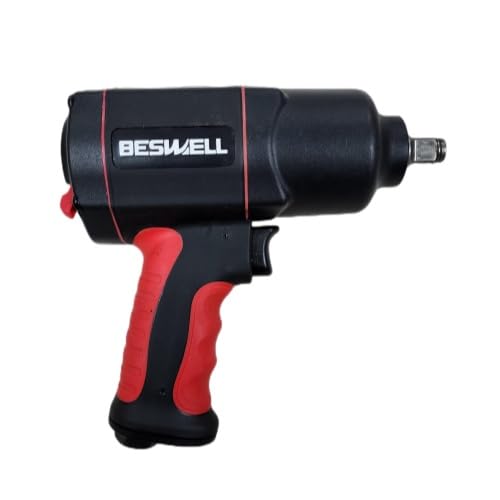 BESWELL-1180 Ft.lbs Max Loosen Torque 1/2" Regular Size Twin Hammer Air Impact Wrench-BW-112BN