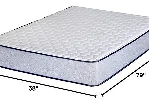 Wayton, 5/7/8/10 Inch Medium Firm High Density Foam Mattress, Comfortable Mattress for Cooler Sleep Supportive & Pressure Relief, Twin XL, White