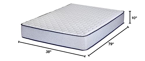 Wayton, 5/7/8/10 Inch Medium Firm High Density Foam Mattress, Comfortable Mattress for Cooler Sleep Supportive & Pressure Relief, Twin XL, White