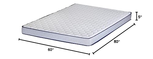 Wayton, 5/7/8/10 Inch Medium Firm High Density Foam Mattress, Comfortable Mattress for Cooler Sleep Supportive & Pressure Relief, Queen, White