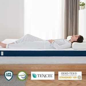 LINSY LIVING Firm King Mattress Topper, Gel-Infused Memory Foam for Pressure Relief, Removable and Washable Tencel™ Cover, CertiPUR-US Certified, Oeko-TEX, 3 Inces