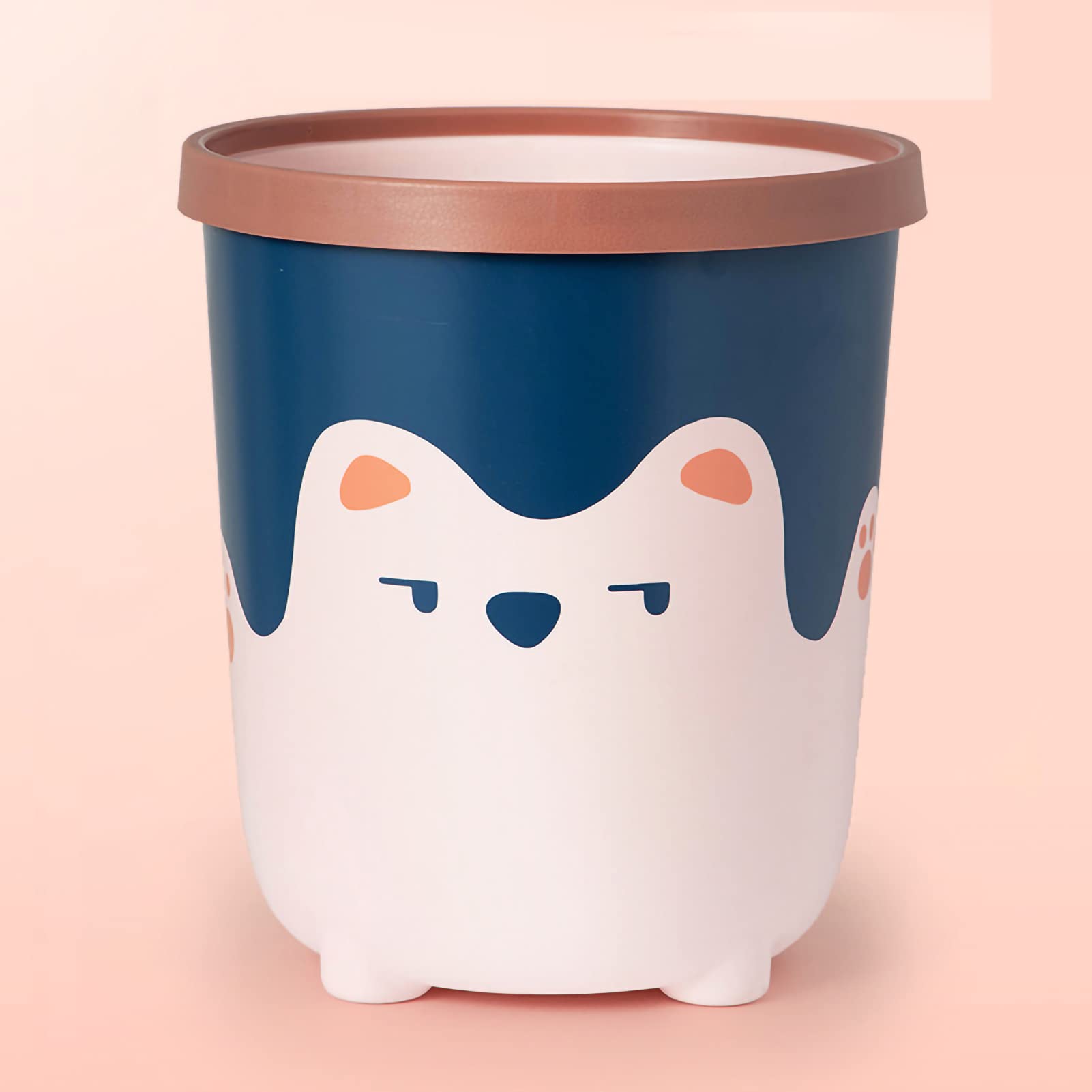 HERCHR Cute Animal Shape Trash Cans, Recycle Trash Can Wastebasket Garbage Container Bin Large Capacity Cute Bear Garbage Can for Bathrooms, Kitchen, Bedroom, Home Office(L-Pink)