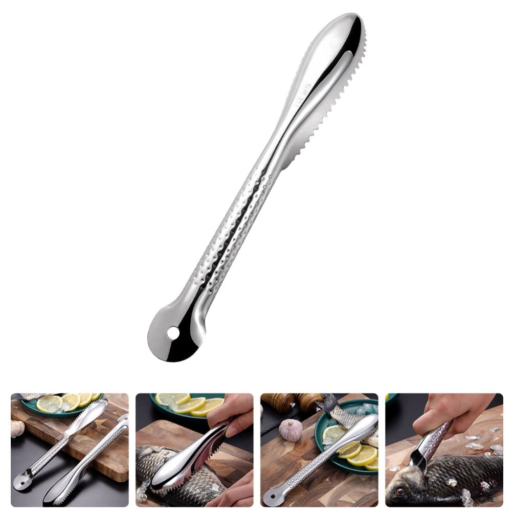 Stainless Steel Fish Scale Planer Practical Fish Scale Scraper Fish Scale Cleaning Tool Fish Scale Remover Fish Scale Removing Tool Kitchen Tool Kitchen Fish Scale Cleaner