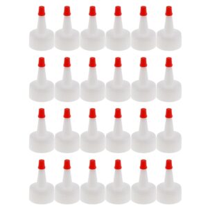 e-outstanding red-tip cap 24pcs red plastic pointed mouth bottle caps yorker dispensing caps pointed mouth bottle cap replacement tip caps for squeeze bottle glue bottles dispensing cap