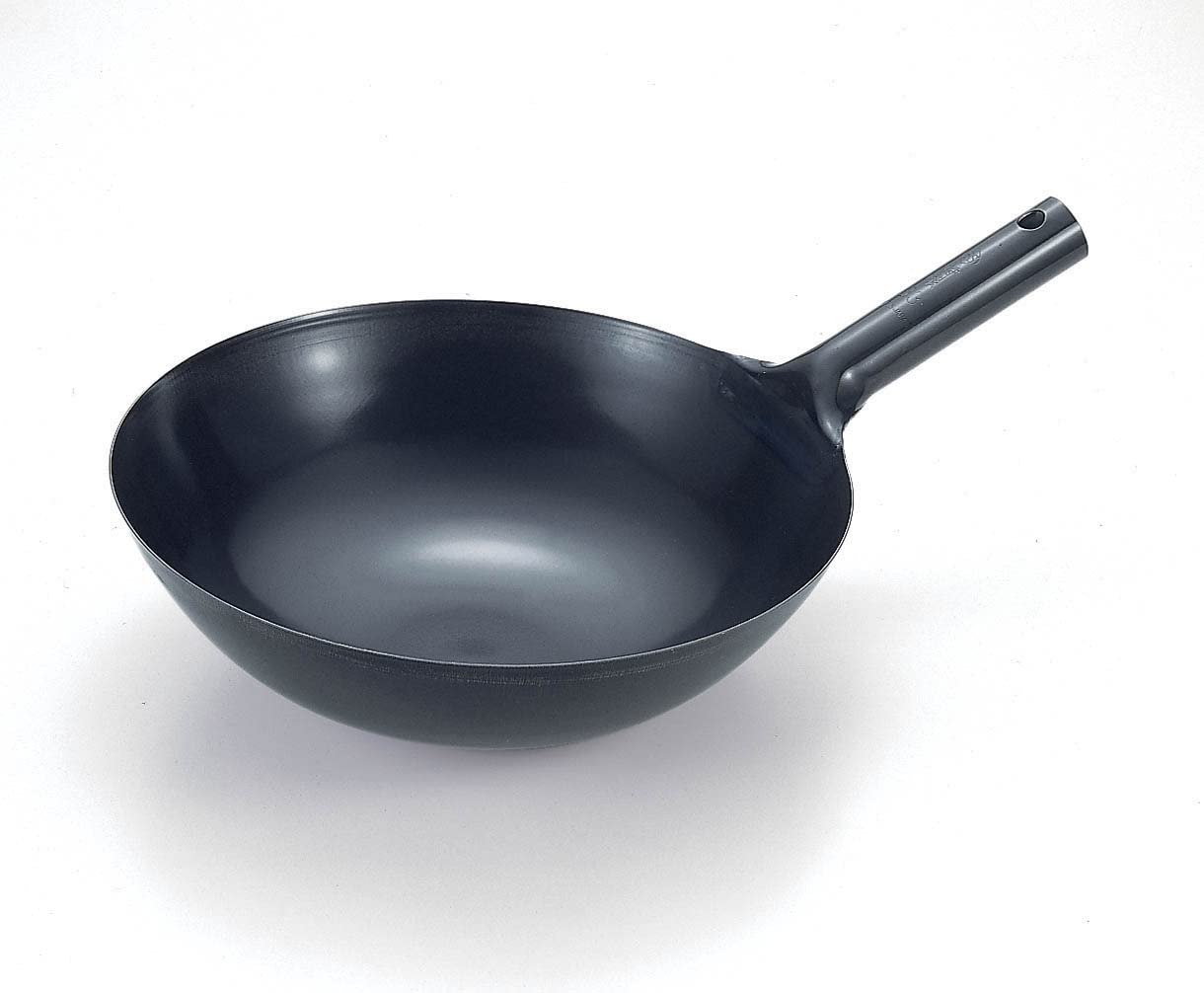 IPPINKA Iron Steel Wok Fry Pan - Non-stick - 14 inches - Made in Japan