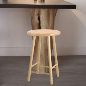 LIFKOME Wood Stool Replacement Seats Wood Round Stool Top Part for Farmhouse Kitchen Stool Bar Stools