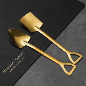 10Pcs Dessert Spoon Shovel Spoon Coffee Spoon Dessert Spoons for Edible Ice Cream Dessert Coffee Tea Sundaes