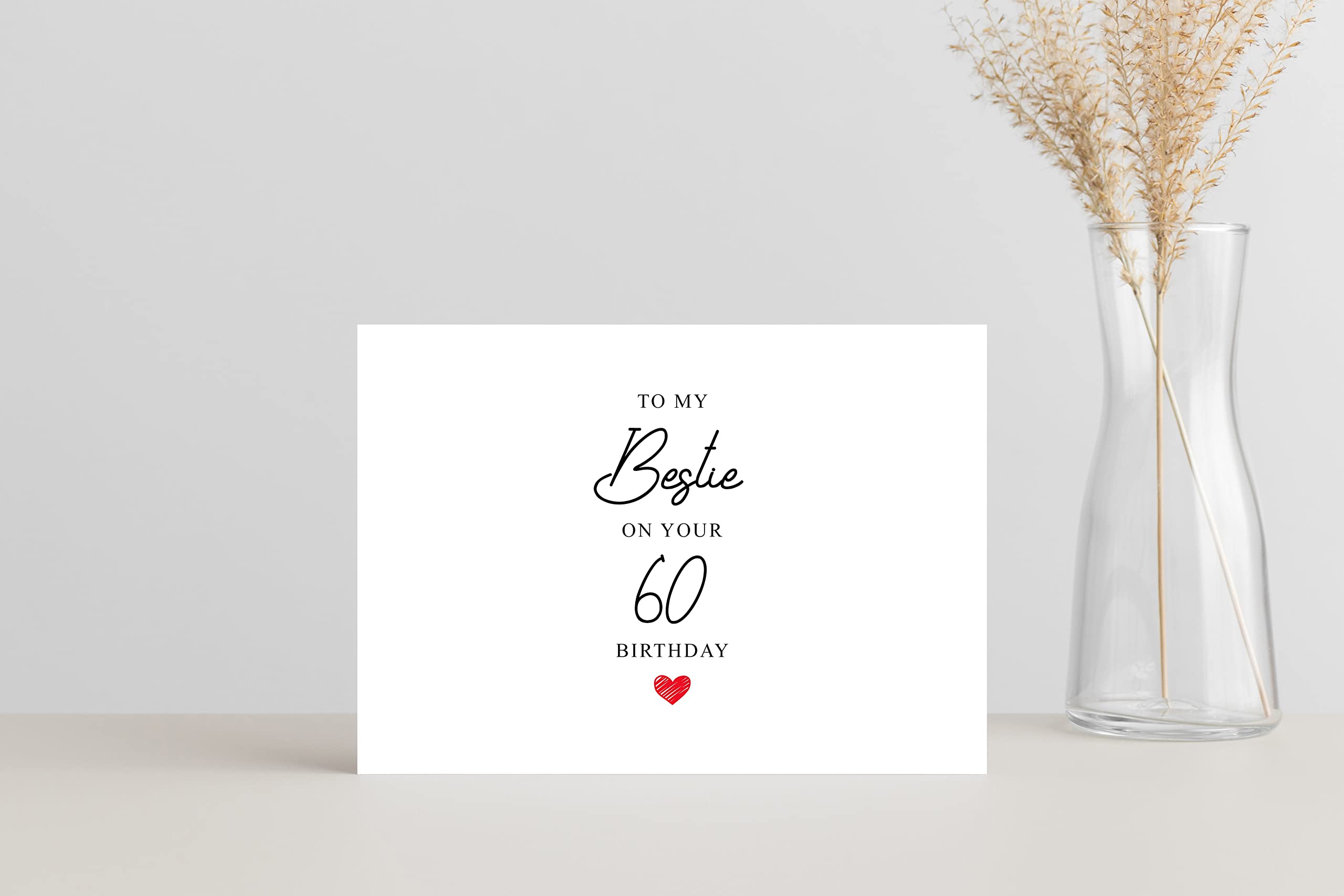 Emily gift Best Friend 60th Birthday Card - To My Bestie On Your 60th Birthday - Bestie Card - Sixtieth Birthday Gifts For Women