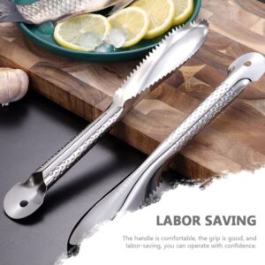 Stainless Steel Fish Scale Planer Practical Fish Scale Scraper Fish Scale Cleaning Tool Fish Scale Remover Fish Scale Removing Tool Kitchen Tool Kitchen Fish Scale Cleaner