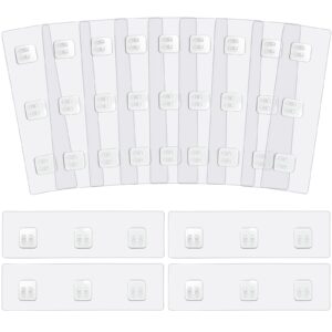 newjinxin 12 packs shower caddy adhesive hooks replacement,no drilling strong transparent adhesive, strong sticker hooks for bathroom shower caddy，storage shelves and kitchen racks (3 hooks)