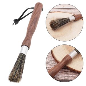 TQEONKL Coffee Grinder Brush,Natural Bristle Coffee Grinder Brush,espresso machine cleaning brush,Espresso Maker Cleaner Tool with Wooden Handle for Bean Grain Coffee Tool Barista Home Kitchen