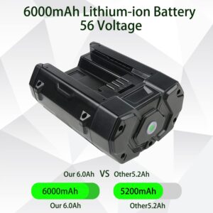 DTK Replacement for EGO 56V Battery BA2800 BA4200 BA1400 Compatible with All EGO 56 Volt Power Tools Batteries 5.3Ah