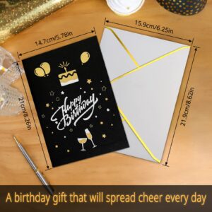 Birthday Card, Musical Birthday Cards Play Happy Birthday Song once Open the 3D Pop Up Card Blow out LED Candlelight and Say Happy Birthday Birthday Gift card for Men, Women, Mom, Dad, Husband, Wife