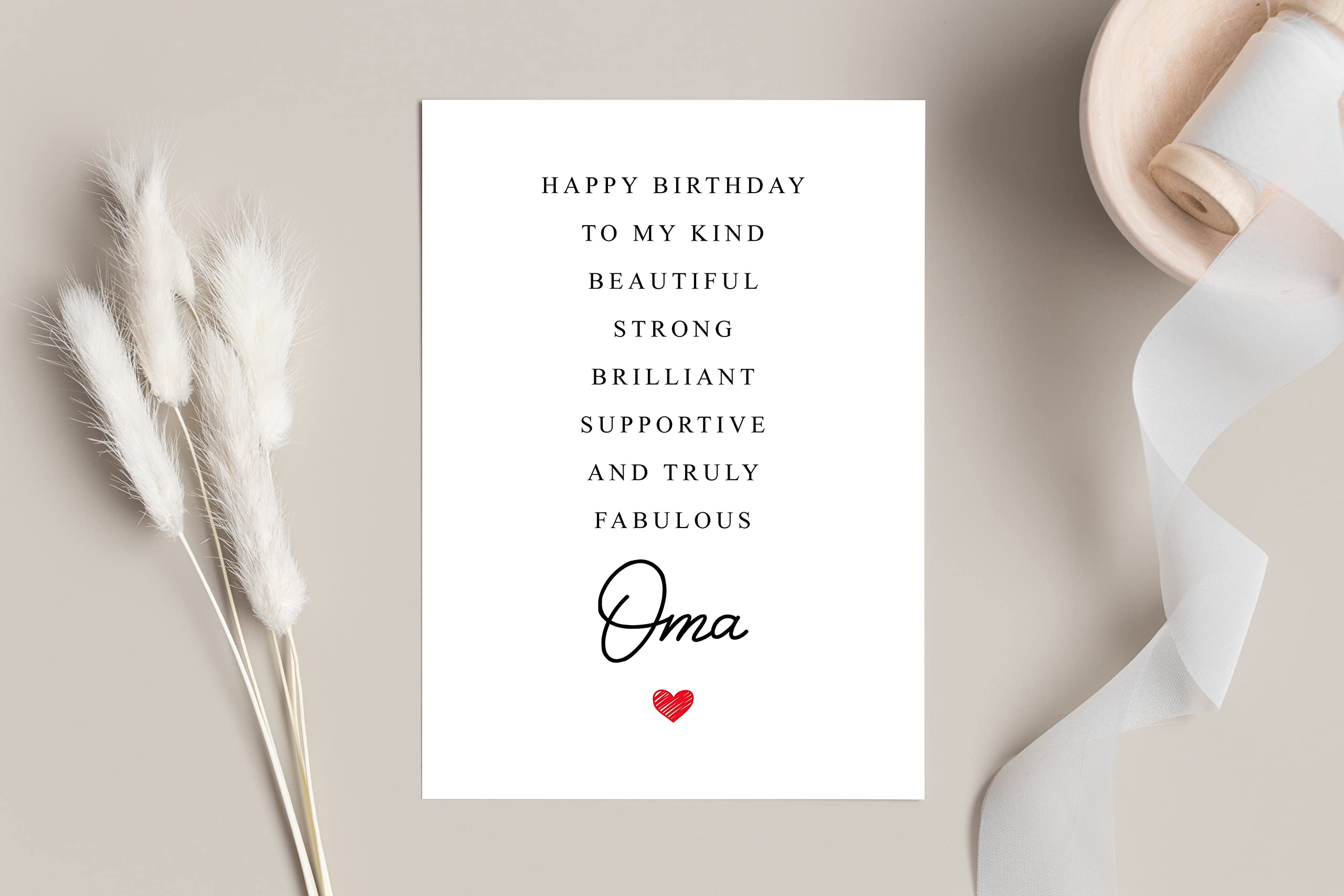 Oma Birthday Card Poem - Amazing Oma Gift - Birthday Card Oma - Special Oma Birthday Card - Birthday Card For Oma