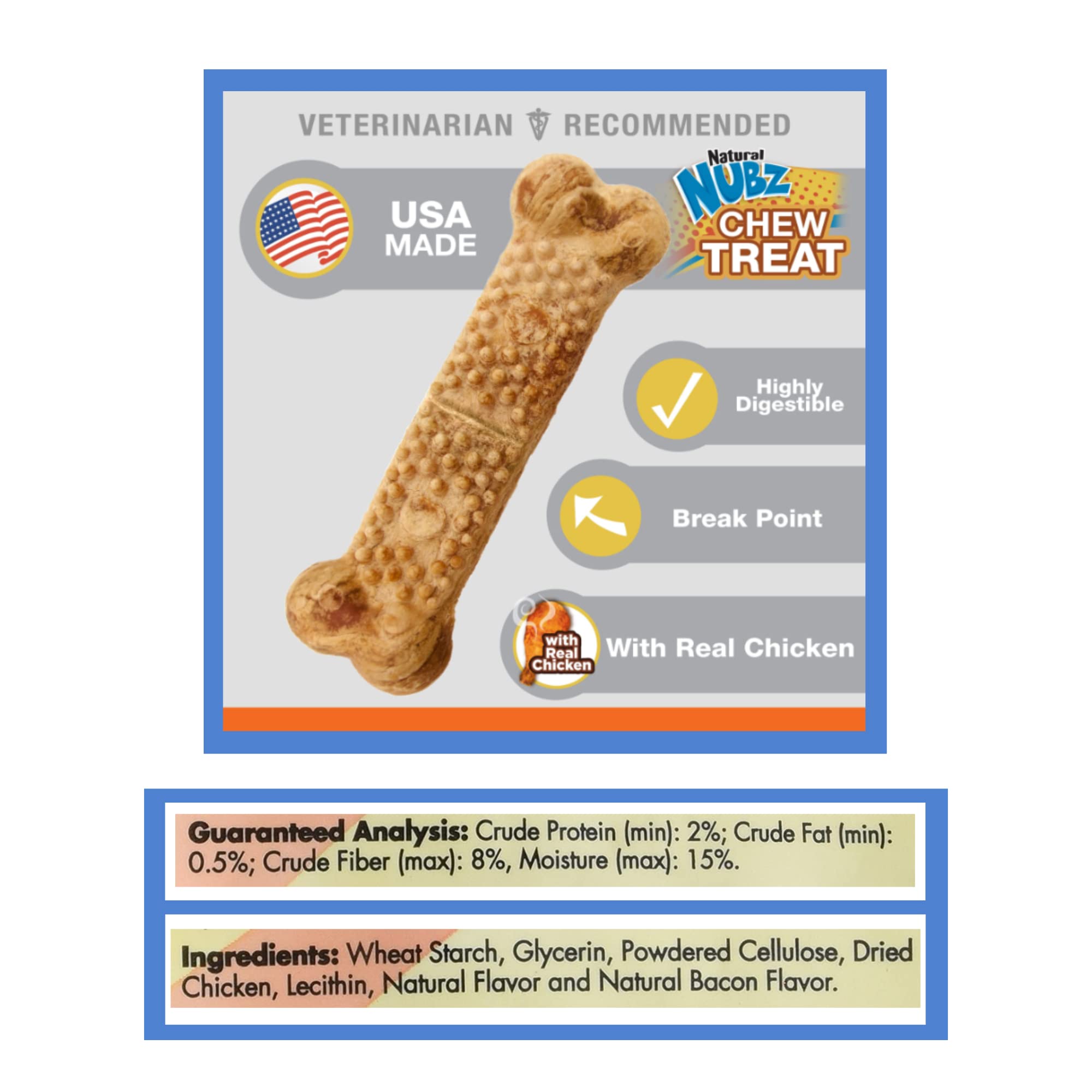 P2P Natural Edible Dog Chews Made with Real Chicken, Healthy Dental Sticks Bones Treats for Aggressive Chewers Dogs, Teeth Cleaning Fresh Breath, 22 Count Large Size/Pk, 2.16 Lb Bags(1 Pack)