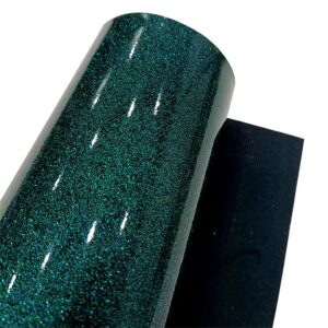 Mirror Glitter Faux Leather Rolls 30x135cm Smooth Synthetic Crafts Fabric for DIY Sewing Crafts, Cyan