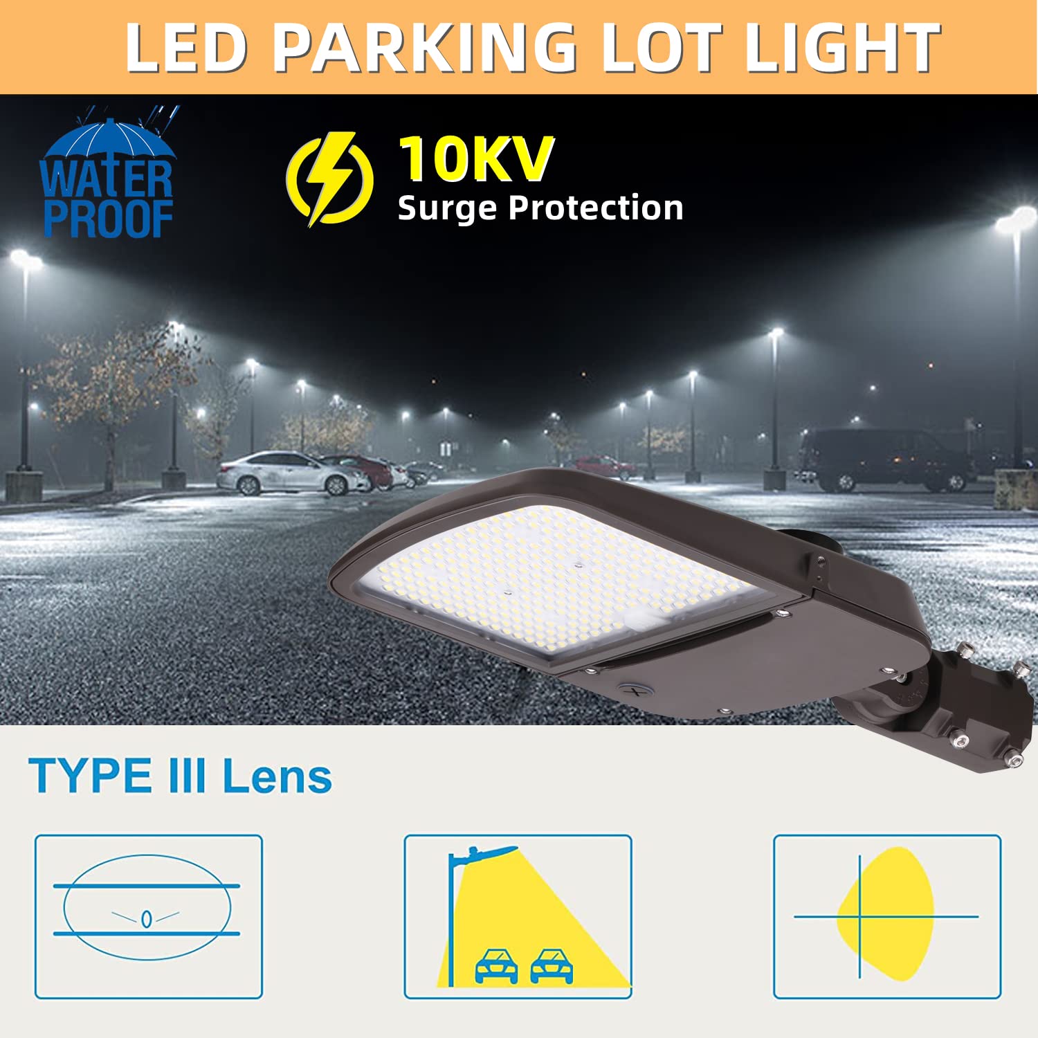 200W Dimmable Outdoor LED Parking Lot Light with Dusk to Dawn Photocell, 30000LM(150LM/W) 5000K 750W HPSHID Equiv, UL/DLC Commercial Waterproof Slip Fitter Mount LED Flood Light Fixture for Area, Yard