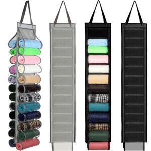 boao 4 pack legging organizer for closet legging storage hanger hanging with 24 compartments hanging legging holder organizer t shirts clothes roll holder for yoga leggings clothes roll