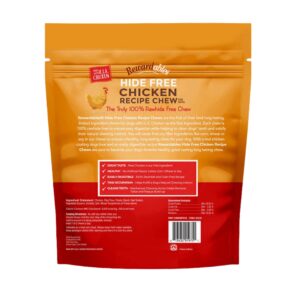 P2P Hide Free Chicken Recipe Chew for Dogs, 100% Rawhide Free Chews, Natural Dog Treats, Easily Digestible Large Rolls, Dental Sticks Pet Food Supplies, 2.4 Lb Bags(2 Pack)