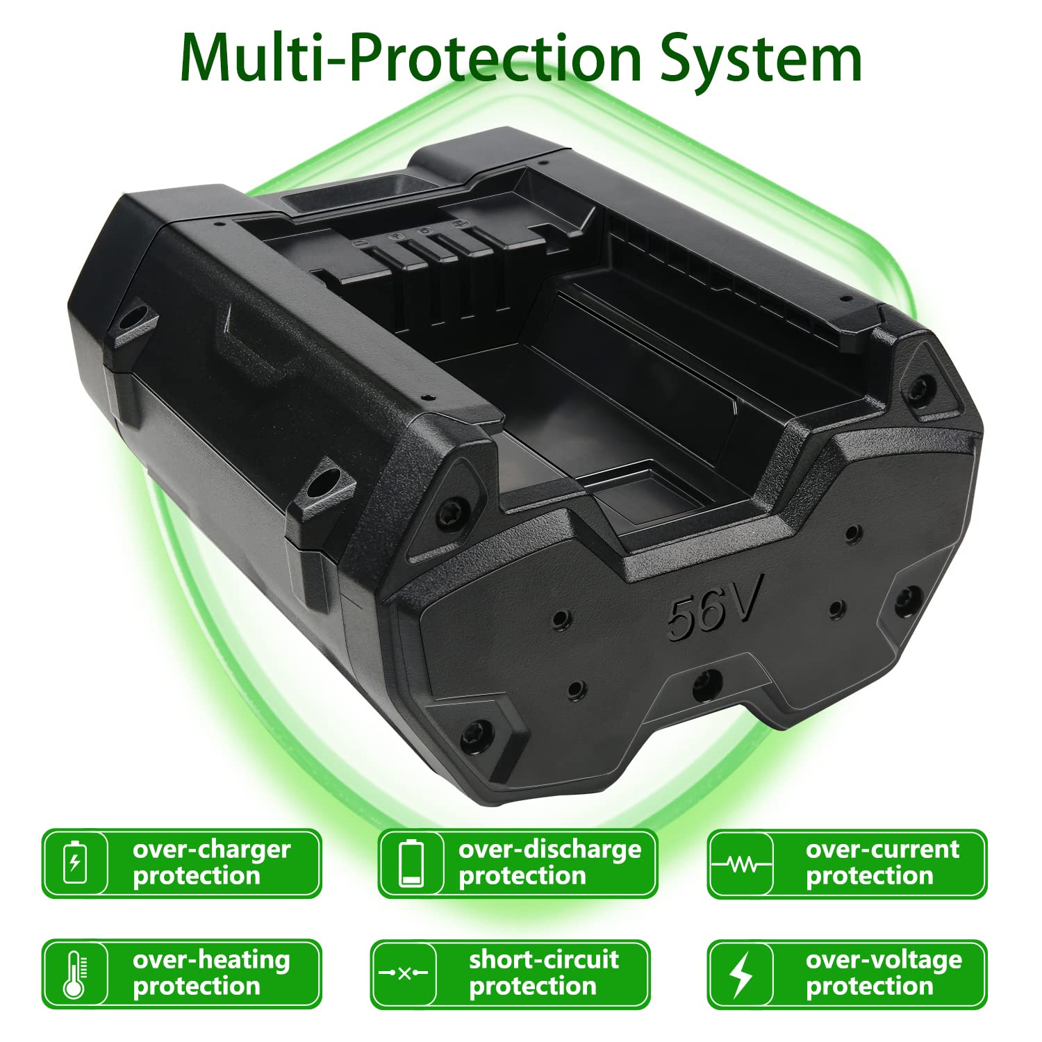 DTK Replacement for EGO 56V Battery BA2800 BA4200 BA1400 Compatible with All EGO 56 Volt Power Tools Batteries 5.3Ah