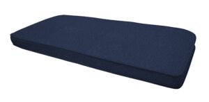 honeycomb outdoor cushion 42" w x 18.5" d x 2.5" t, textured solid indigo blue loveseat bench cushion