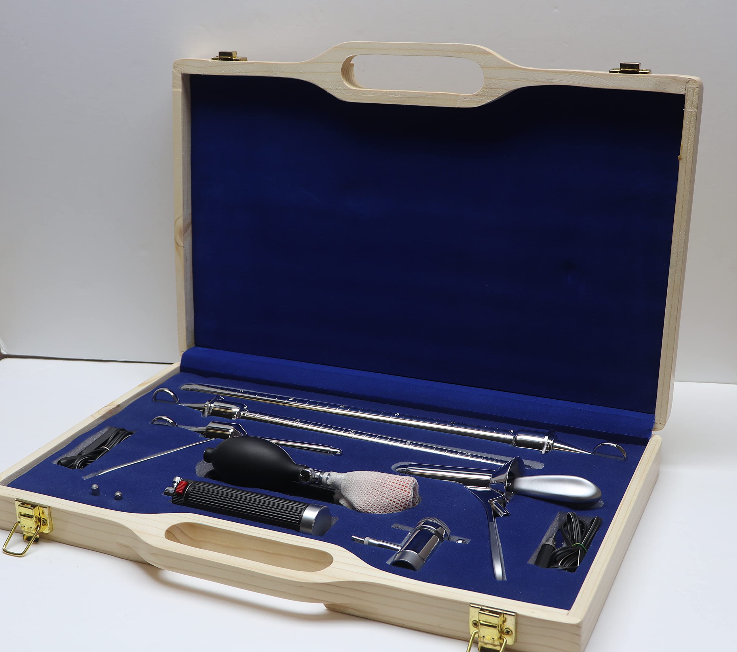 O.R Grade Electric Sigmoidoscope Set for OB/Gynecology/Sigmoidoscopy/Rectal with Wooden Box