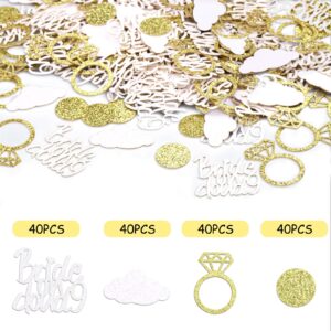 Bride On Cloud 9 Bachelorette Decorations Bridal Shower Confetti for Tables Bride on Cloud 9 Silver Bridal Confetti 200 Count for Bachelorette Wedding Shower Birthday