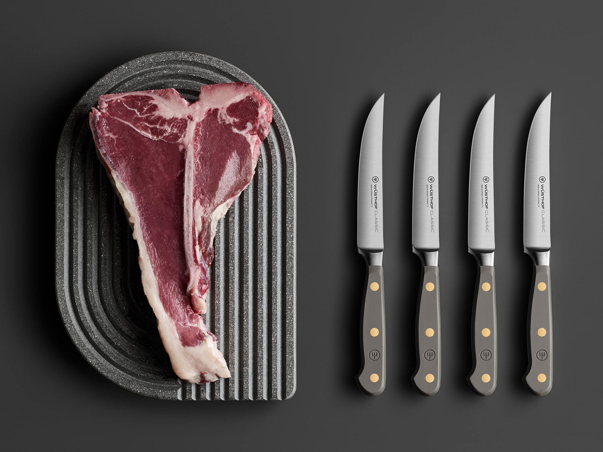 WÜSTHOF Classic Velvet Oyster 4 Piece Steak Knife Set